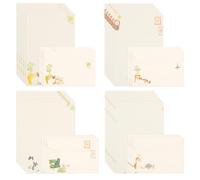 Candcamp 78 Pcs Letter Writing Set, 48 Letter Writing Paper and 24 Envelopes, Cute Cat Letters Set with Clear Sticker Paper and 5 Double-sided Tape, Stationary Sets for Invitation Gifts Greeting Cards