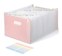 Candcamp Accordion File Organiser, 25 Pockets Expanding File Folders, A4/Letter Size, Document Organiser, Concertina Filing Boxes