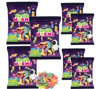 Canddy Reallms Sour coated Worms Jelly sweets Bag 170g - Tangy & Chewy Gummy Sweets (7)
