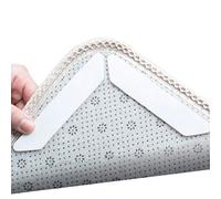 CANDeal 8Pcs Rug Gripper for Wooden Floors, Carpet Sticker Rug Underlay to keep your Rug, Reusable Anti Rug Slip for Carpets White