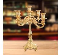 Candelabra Candle Holders Candlestick Vintage for Wedding Living Room Decor Gold 5 Head