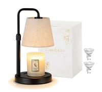 Candeldo Candle Warmer Lamp with Timer: Candle Warmers with 2 Bulbs Height Adjustable Candle Lamps Decor Home Bedroom House Warming Gift Mothers Day Mom Sister