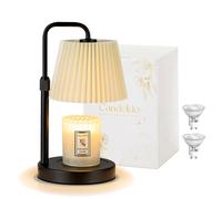 Candeldo Candle Warmer Lamp with Timer: Candle Warmers with 2 Bulbs Height Adjustable Candle Lamps Decor Home Bedroom House Warming Gift Mom Sister