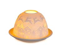 Candeldo Christmas Table Centrepiece Decorations: Tealight Holder Candle Holder Porcelain Xmas Decoration for Dining Table