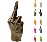 Candellana Finger Candle, Hand-Gesture, Realistic, Modern Home Decor (Brass)