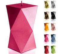 Candellana Handmade Geometric Candle Gift- Funny - Decorative Candle - Home Decor Gift Idea- Gifts for Friends - Cotton Wick - 25Hours Burning Time - Dark Pink