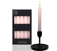 Candelo Set of 10 Pink Taper Candles Table Candles 18.5 cm Candle with 7.5 Hours Burning Time - Ideal for Chandeliers and Candlesticks - Perfect for Any Occasion