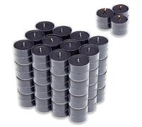 Candelo Set of 96 Scented Candles Ambience - Scented Tea Lights Black Rose - Tea Light in Plastic Case Each 3.8 x 1.7 cm - 4 Hours Burning Time - Tea Lights Black