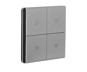 Candeo 4 button Wireless Scene Switch remote control, requires Tuya Zigbee Hub, interchangeable button tiles, USB rechargeable