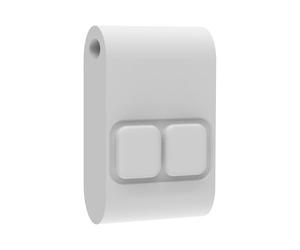 Candeo Kinetic Silicon Fob - 2 Button, White | RF Receiver Modules | Eco Friendly | Battery Free | Wireless Control | Versatile 2 Way System | Kinetic Push Button | Portable Home Control