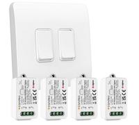 Candeo Kinetic Smart Switch Kits With Zigbee - Kinetic Grid Smart Switch (2-Channel, 2-Gang) And Smart Switch Modules With Zigbee (4) Kit