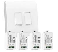 Candeo Kinetic Wireless Switch Kits - Kinetic Wireless Switch (2-Gang, 2-Channel) And Rf Receiver Modules (4) Kit