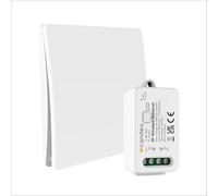 Candeo Wireless Kinetic Light Switch & RF Receiver Module Kit | No Wiring or Batteries Needed | Easy Installation & Eco-Friendly Modular Lighting Control | Customise Your Lights | Modern Design
