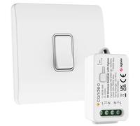 Candeo Wireless Kinetic Light Switch & Zigbee Compatible RF Receiver Module Kit | No Wiring or Batteries for switch | Easy Installation & Eco-Friendly Lighting Control | Modern Customisable Lights