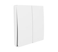 Candeo Wireless Kinetic Paddle Light Switches (2-Gang White) | Pairs with RF Receiver Modules (with or without Zigbee) | No Wiring or Batteries | Easy Install & Eco-Friendly Dual Zone Lighting Control