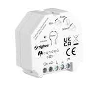 Candeo Zigbee C201 Smart Dimmer Switch Module | Compatible with Standard Zigbee Hubs, SmartThings, Hubitat, Echo, Ikea, Philips Hue, Alexa & Google Home | 250W LED & Halogen | No Neutral Wire Required