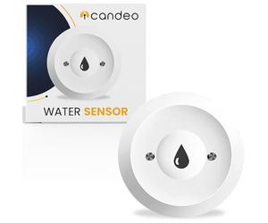Candeo Zigbee Water Sensor, White | Smart Leak Detector | Zigbee 3.0 Compatible with Home Assistant, zigbee2mqtt, Huibtat | IP66 Waterproof, Wide Temperature Range, Long Battery Life & Easy Setup