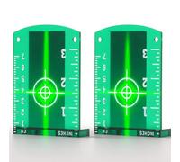 Candeon 2pcs Lasertarget Plate, Magnetic Floor Lasertargets Card with Stand, High Visibility and Accuracy Lasertarget for Most Both Green and Red Beams
