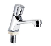 Candeon Bathroom Sink Taps, Basin Taps Time Delay Kitchen Sink Taps Self Closing Sink Faucet Chrome Plated Water Saving Bathroom Taps for Home Kitchen Bathroom Hotel