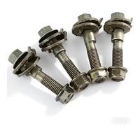 Candeon Camber Bolts Kit, 4PCS 14mm Cam Bolts Vehicles Steel Four Wheel Alignment Adjustable Camber Kit, Adjustable Camber Correction Alignment Kit Cam Bolt for Vehicles Front Left and Right Wheel