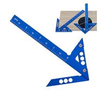 Candeon Circle Center Finder Tool, Center Finding Ruler Center Scribe Gauge, 45°/90°center Finder Line Gauge Aluminum Alloy Center Scribe Measuring Tool Centering Ruler Scribe Tool Marking Gauge