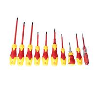 Candeon Insulated Screwdriver Sets, 10PCS 1000V Electrical Screwdriver Sets Magnetic Tipped Electricians Screwdriver Set, Slotted and Phillips Insulated Screwdriver Electrician Tools