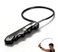 Candeon Motorcycle Whip and Baton Self Defence Tool,16.7 Inch Portable Get Back Whip BikeWhip, Multi Purpose MotorbikeWhip With Abs Handle And Stainless Steel Rope For Men Gifts