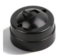 Candeon Retro Single Control Switch, 6A 250V 1500W Surface-Mounted Vintage Light Switch, Round Black Toggle Light Retro Wall Old-Fashioned Toggle Switch for Home Office Hotel