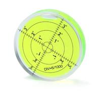 Candeon Round Bullseye Spirit Level, 60mm Bubble Spirits Level Horizontal Round Bubble Level Measuring Tool, Degree Marked Surface Round Spirits Level for Camera Platform Balance