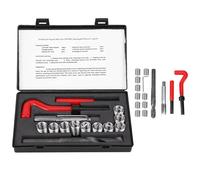 Candeon Thread Repair Kit - 15pcs M14x2 Car Helical Coil Repair Set Stainless Steel Twisted Drill Wrench Threaded Insert Compatible Hand Tool Set Helicoils Repair Kit