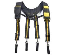Candeon Tool Belt Suspenders Tool Belt Braces, Heavy Duty Work Braces Hanging Tool Bag Suspenders Electrician Work Suspension Rig Straps Adjustable Work Suspenders for Electrician Carpenter