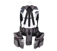 Candeon Tool Belt with Suspenders for Men, Professional Adjustable Tool Belt Suspenders Heavy Duty Oxford Organizer with Multi Pocket for Electrician, Carpenter, Framer