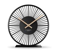 Cander Berlin BLORA Table Clock Silent 18 cm Metal Wooden Hands without Ticking Noises Modern Black Living Room Kitchen Vintage