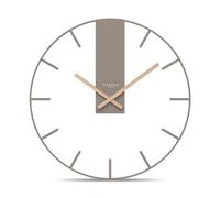 Cander Berlin Jenson XXL Wall Clock Silent 40 cm Metal Wooden Hands No Ticking Large Modern Warm Grey Living Room Kitchen Vintage