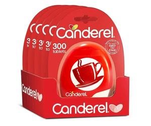 Canderel Sweetener 300 Tablets - Zero Calorie and Diabetic Friendly Sugar Alternative - Pack of 5 (1500 tabs)