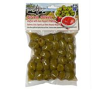 Candia Crop Greek Green Olives Stuffed with Florina Red Pepper Paste, Pack of 5 x 200g (Total: 1 kg)