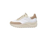 Candice Cooper Spark 010 White Leather Sneakers, Mouse Beige, 7.5 UK