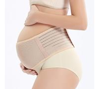 Candid Styles 2 in 1 Pregnancy Belly Band Support, Adjustable Maternity Belt for Bump Lift, Back, Pelvic & Hip Pain Relief, Breathable Prenatal & Postpartum Support (Nude)