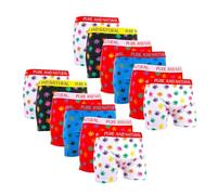 Candid Styles 6 Pack Mens Boxer Shorts, Men’s Urban Boyz Trunks Soft Stretchy Comfortable Cotton Underwear | Tagless Underpants For Men Assorted Colours (Leaf Print, Large)