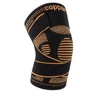 Candid Styles Copper Knee Brace Compression Sleeve - 4-Way Stretch Support for Sports, Gym, Running & Daily Use, Breathable Copper-Infused Fabric, Adjustable & Secure Fit (Black, M)