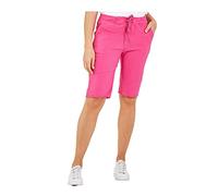 Candid Styles Ladies Italian Stretch Shorts Women's Plain Magic Comfy Lagenlook Hot Pants Hot Pink 16-22