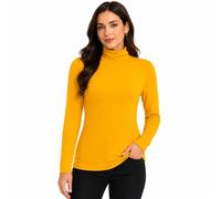 Candid Styles Ladies Polo Roll Neck Long Sleeve Turtle Neck Plain Jumpers for Women Top 8 26