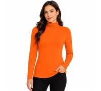 Candid Styles Ladies Polo Roll Neck Long Sleeve Turtle Neck Plain Jumpers for Women Top 8 26