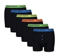 Candid Styles® Mens Neon Waist Band Boxers Classic Underwear Assorted Colors Shorts Elastic Waistband Button Fly Underwear Soft & Breathable Briefs In 3 Pairs, 6 Pairs, 12 Pairs