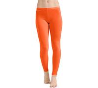 Candid Styles® Microfiber Mid Waist Girls Legging Sports Fitness Gym & Workout Yoga Pants Girl's Footless Leggings (7-8 Years, Orange)