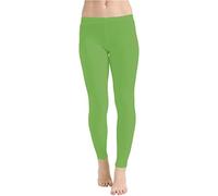 Candid Styles® Microfiber Mid Waist Girls Legging Sports Fitness Gym & Workout Yoga Pants Girl's Footless Leggings (11-12 Years, Green)