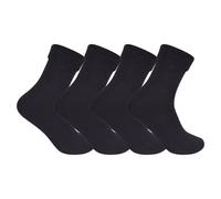 Candid Styles® Pack of 1 Women's Diabetic Merino Wool Sock 2.4 Tog Rated Winter Thick Warm Extra Heat Non-Elastic Socks (LN316199-BLACK, 4-8)