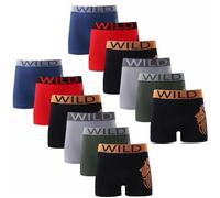 Candid Styles Pack of 12 Mens Boxer Funny Emoji Underwear - Elasticated Boxer Shorts Stretchable Waist Band Trunks Briefs Novelty Rude Boxers For Men (WILD, M)