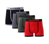 Candid Styles® PACK OF 3 Men’s Awesome Seamless Novelty Underpants Soft Fit Elastic Waist Boxer Shorts - Adults Underwear Stretchy Briefs Trunks (Awesome, XL)