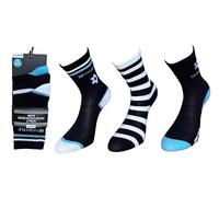 Candid Styles® Pack of 3 Mens Football Socks - United, Manchester City, Newcastle, Liverpool Adult Team Socks for Sports, Training, or Everyday Wear Comfortable & Durable (NEWCASTLE, 6-11)